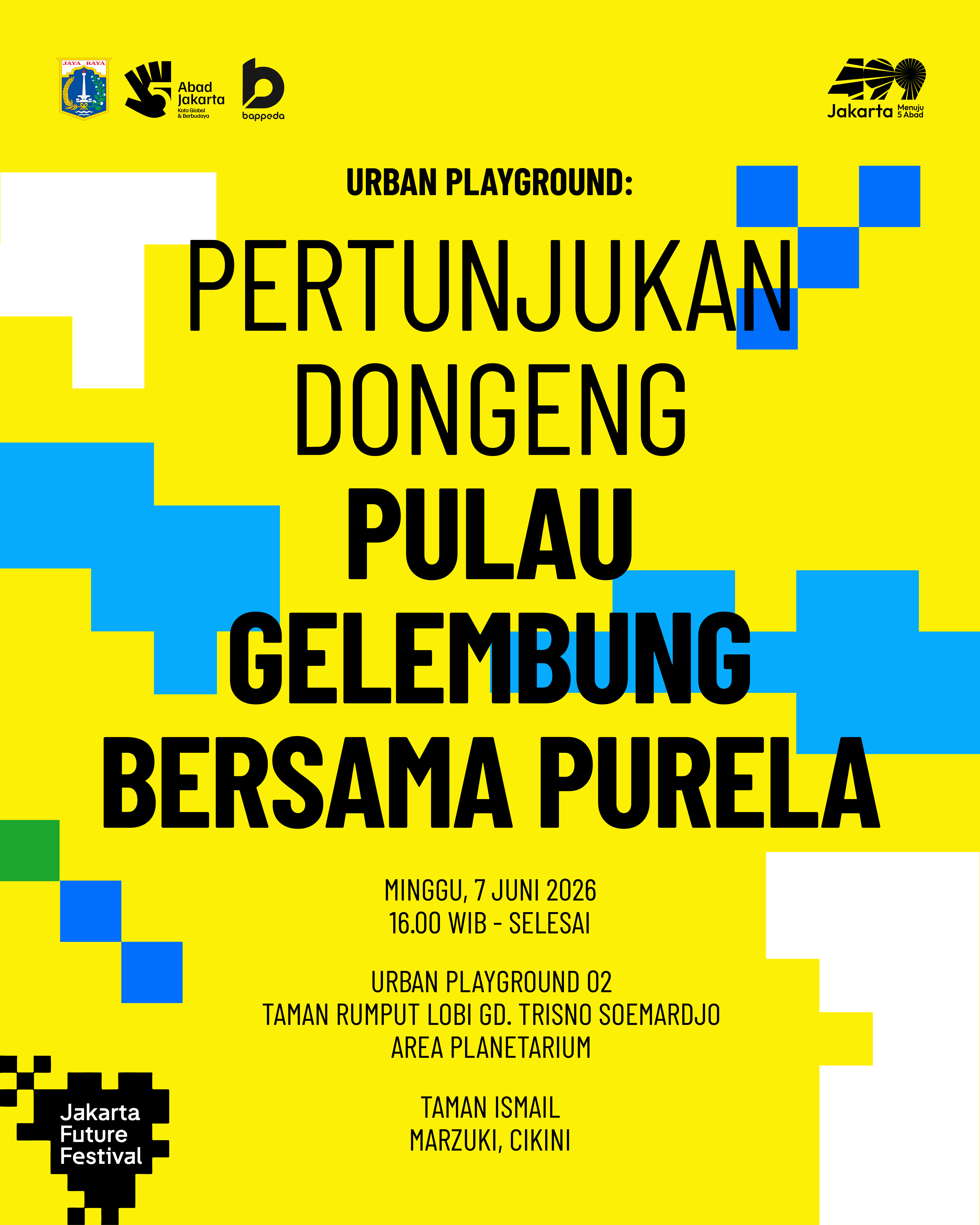 Pertunjukan Dongeng Pulau Gelembung bersama Purela