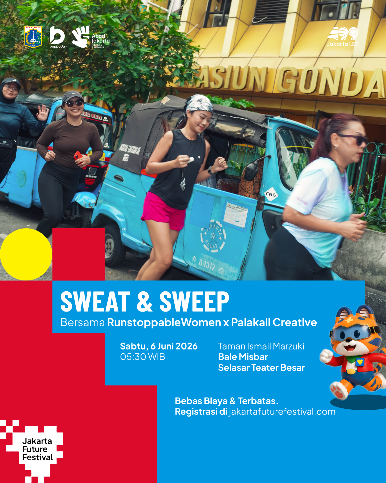 Sweat & Sweep bersama Runstoppablewomen dan Palakal Creative 