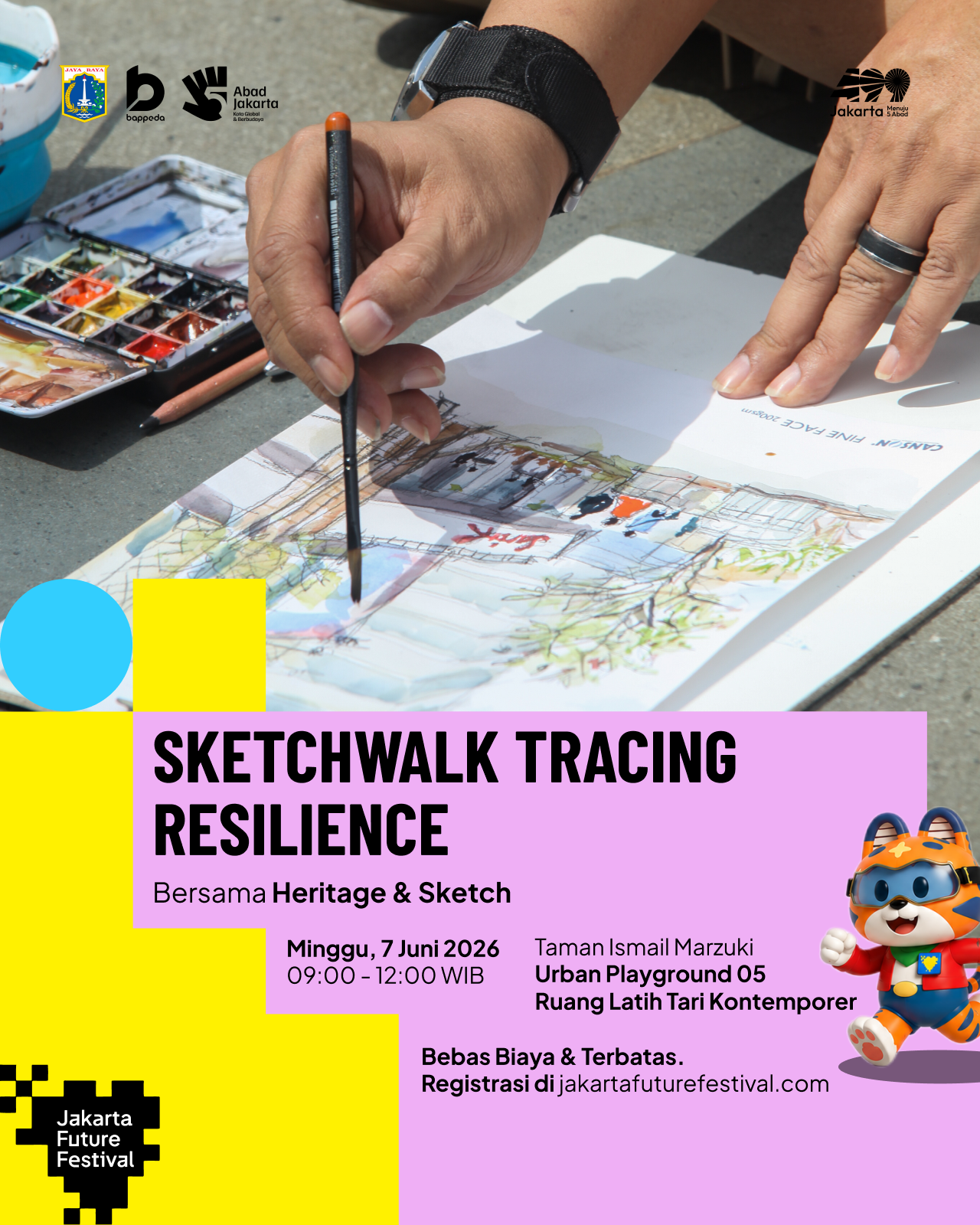 Sketchwalk Tracing Resilience bersama Heritage and Sketch