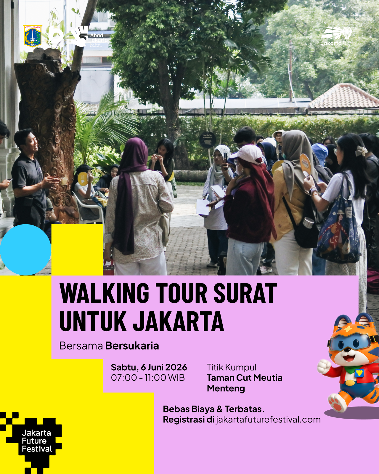 Ruang Cerita Dari Kota: Walking Tour Surat untuk Jakarta bersama Bersukaria 