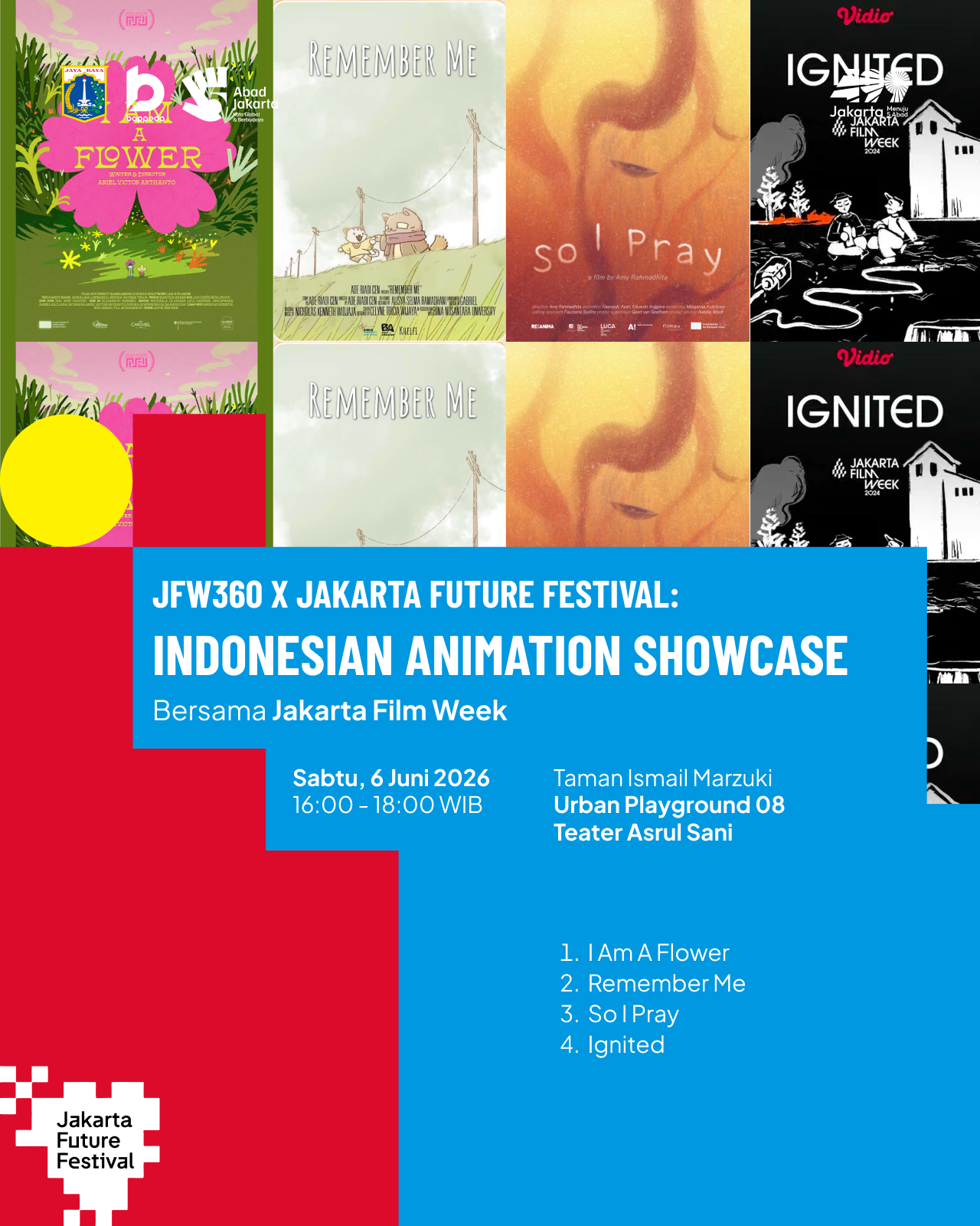 JFW360 X Jakarta Future Festival: Indonesian Animation Showcase bersama Jakarta Film Week